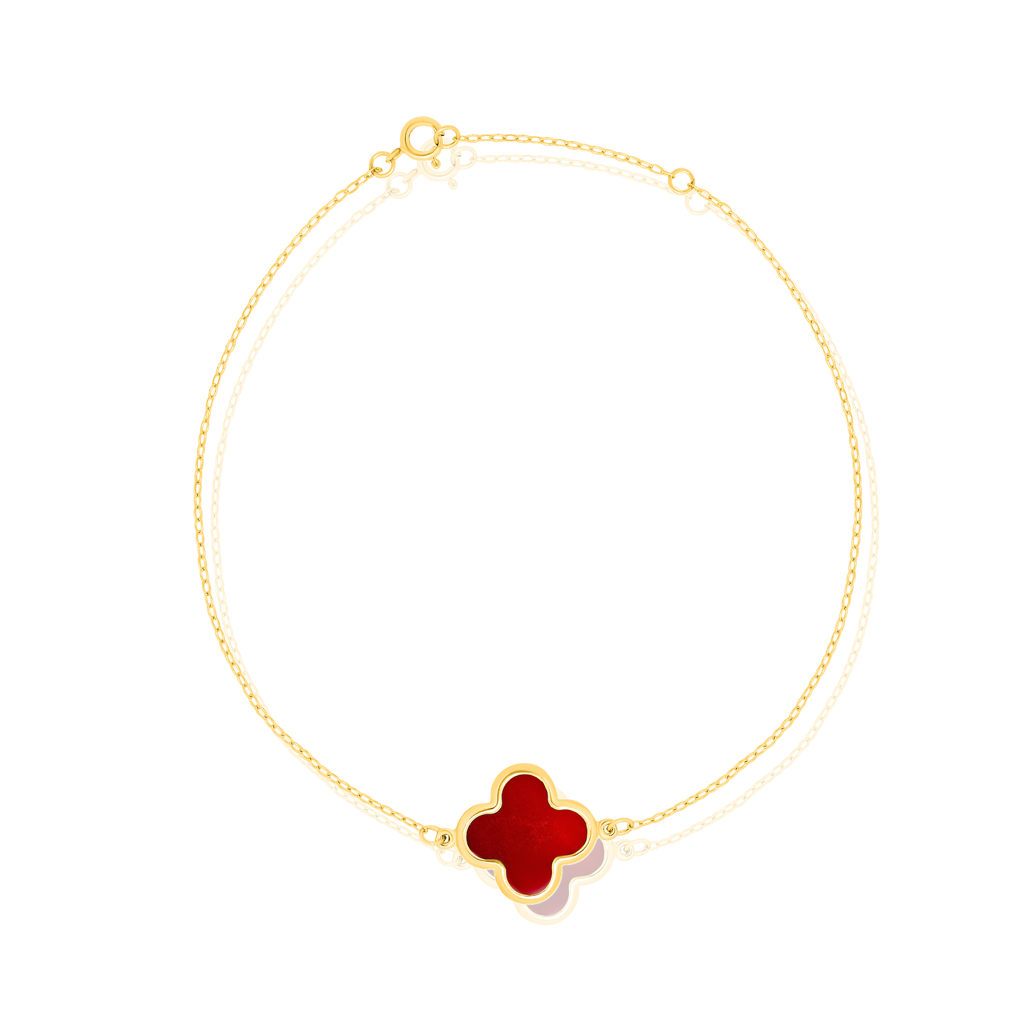 18K Pure Gold V.C Red Bracelet