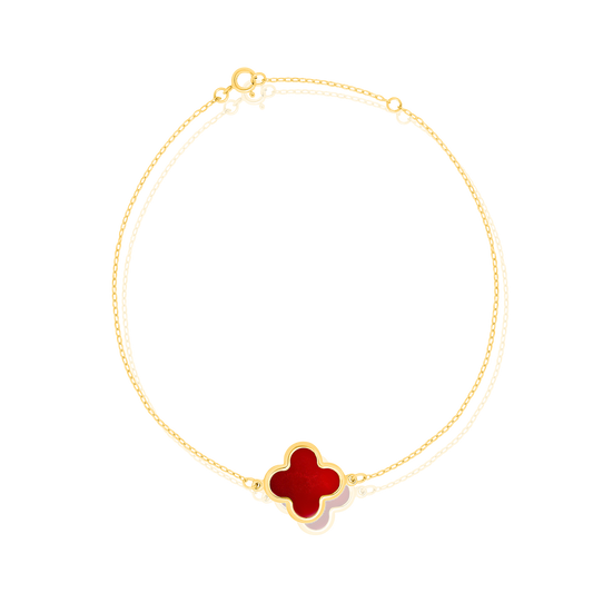 18K Pure Gold V.C Red Bracelet