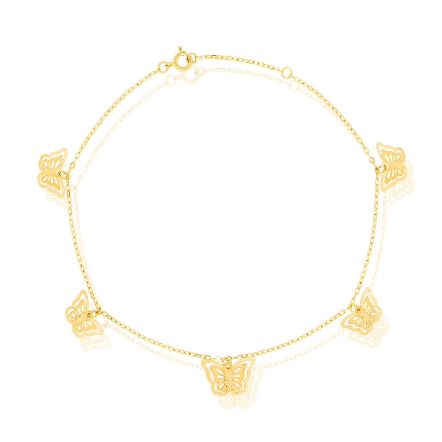 18K Pure Gold Butterfly Bracelet