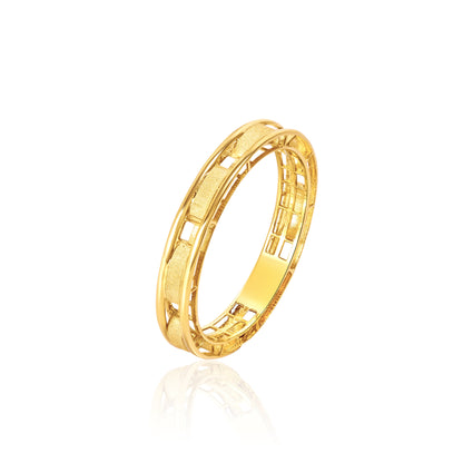 18K Pure Gold Elegant Ring
