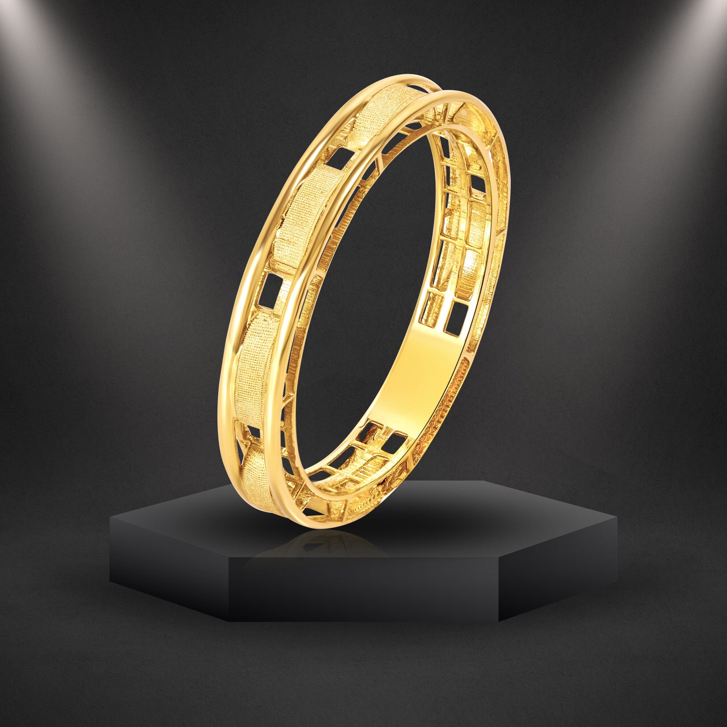 18K Pure Gold Elegant Ring