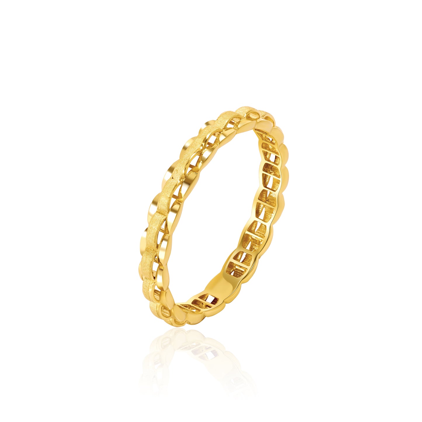 18K Pure Gold Elegant Ring