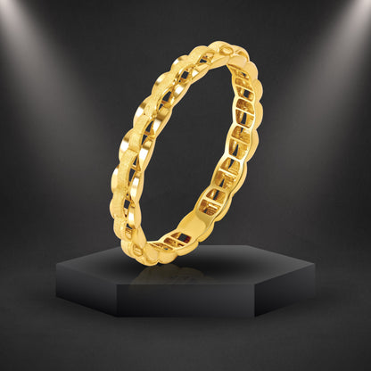 18K Pure Gold Elegant Ring