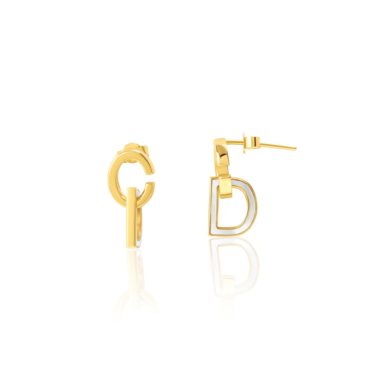 18K Pure Gold C.D Earring Set