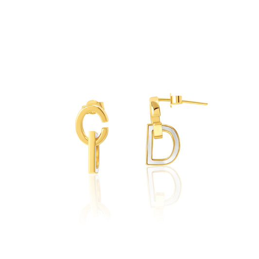 18K Pure Gold C.D Earring Set