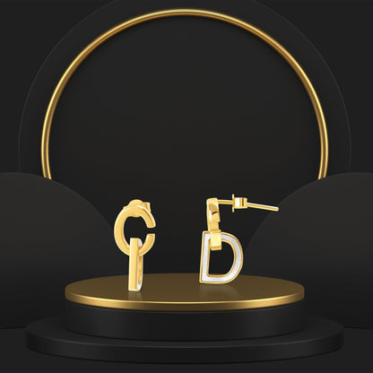 18K Pure Gold C.D Earring Set