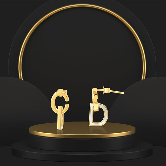 18K Pure Gold C.D Earring Set