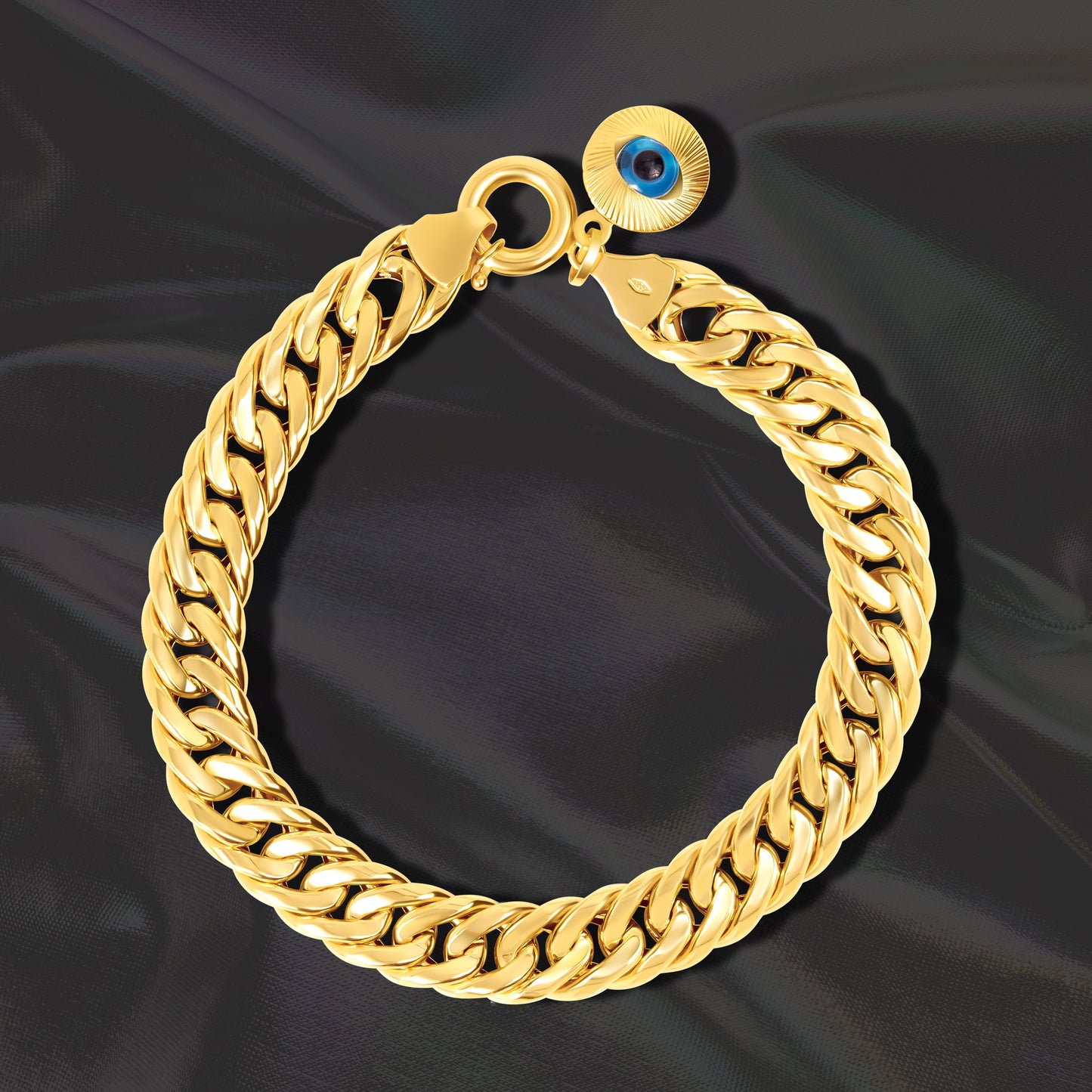 18K Pure Gold Thick Linked Bracelet