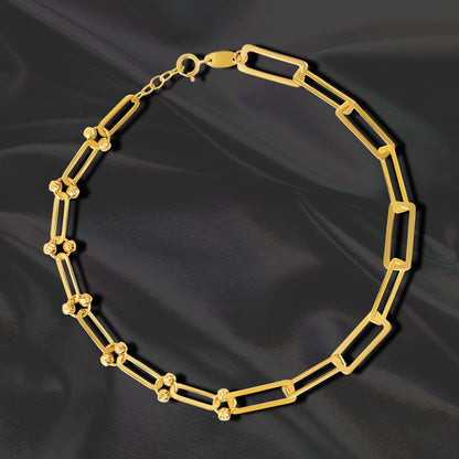 18K Pure Gold U-Linked Bracelet