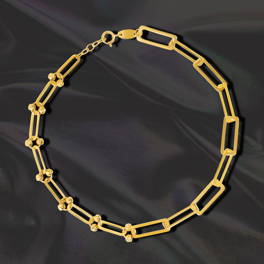 18K Pure Gold U-Linked Bracelet