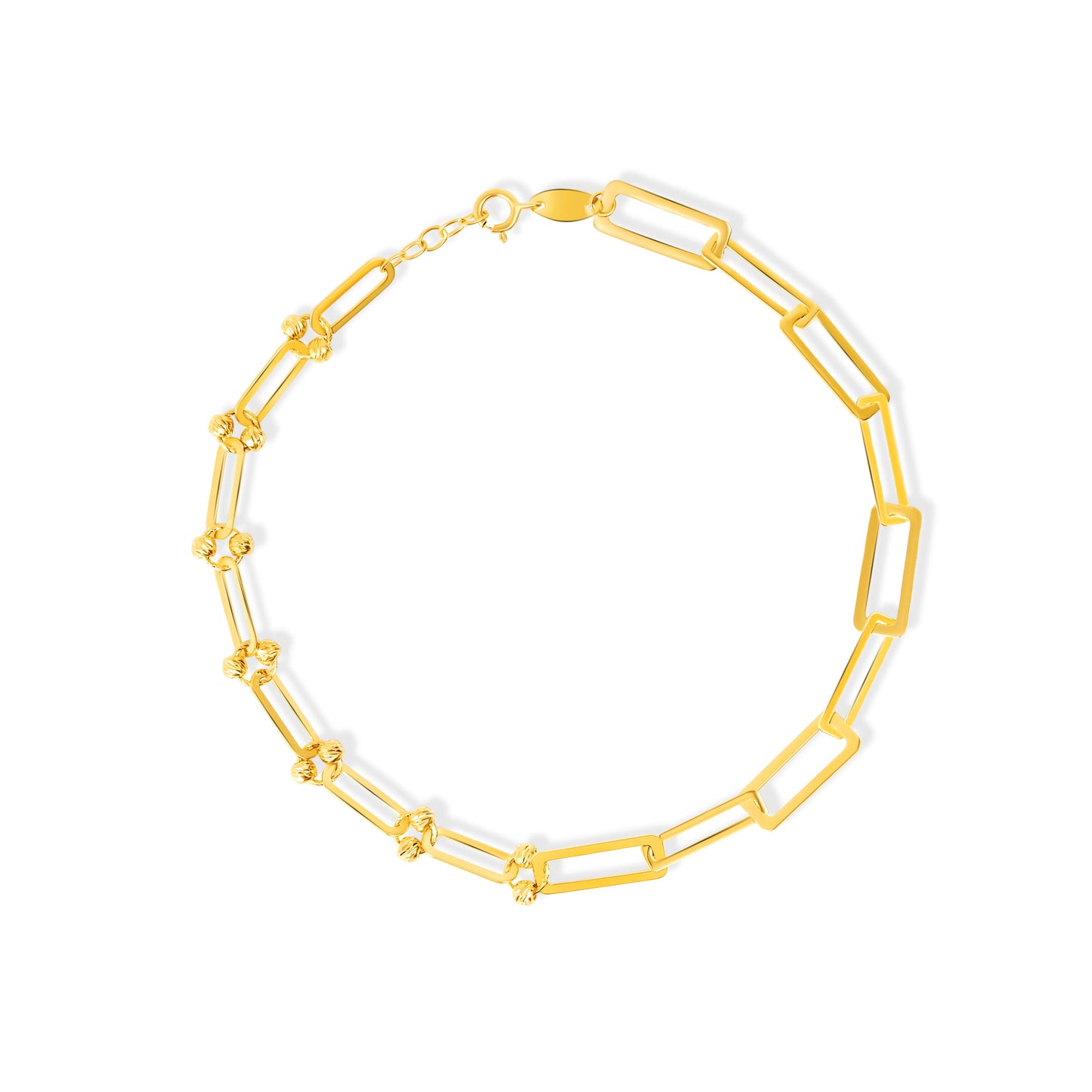 18K Pure Gold U-Linked Bracelet
