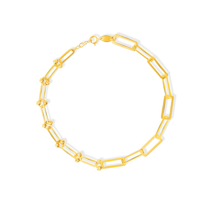 18K Pure Gold U-Linked Bracelet