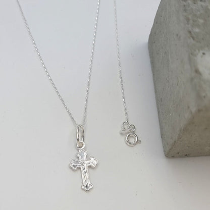 Real 925 Sterling Cross Necklace