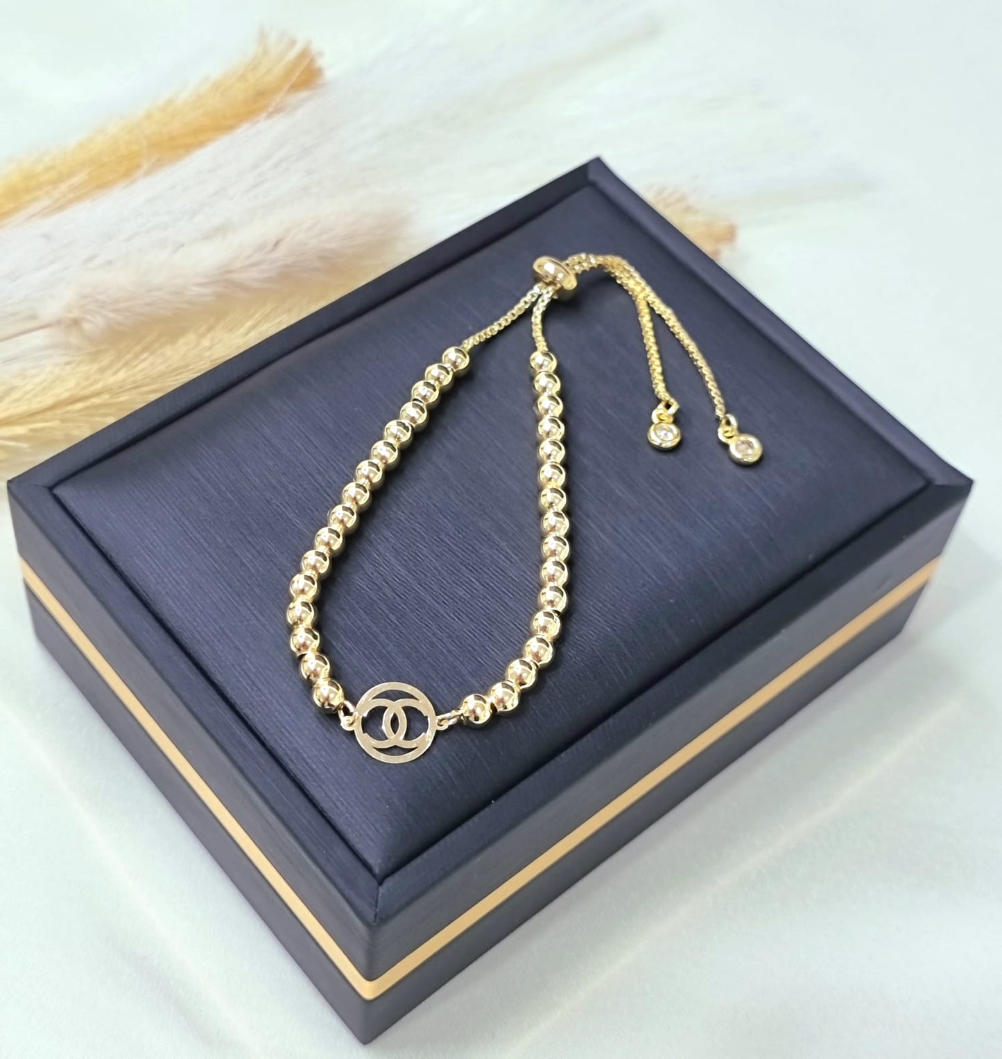 18K Pure Gold Multiple Design Seed Bracelets