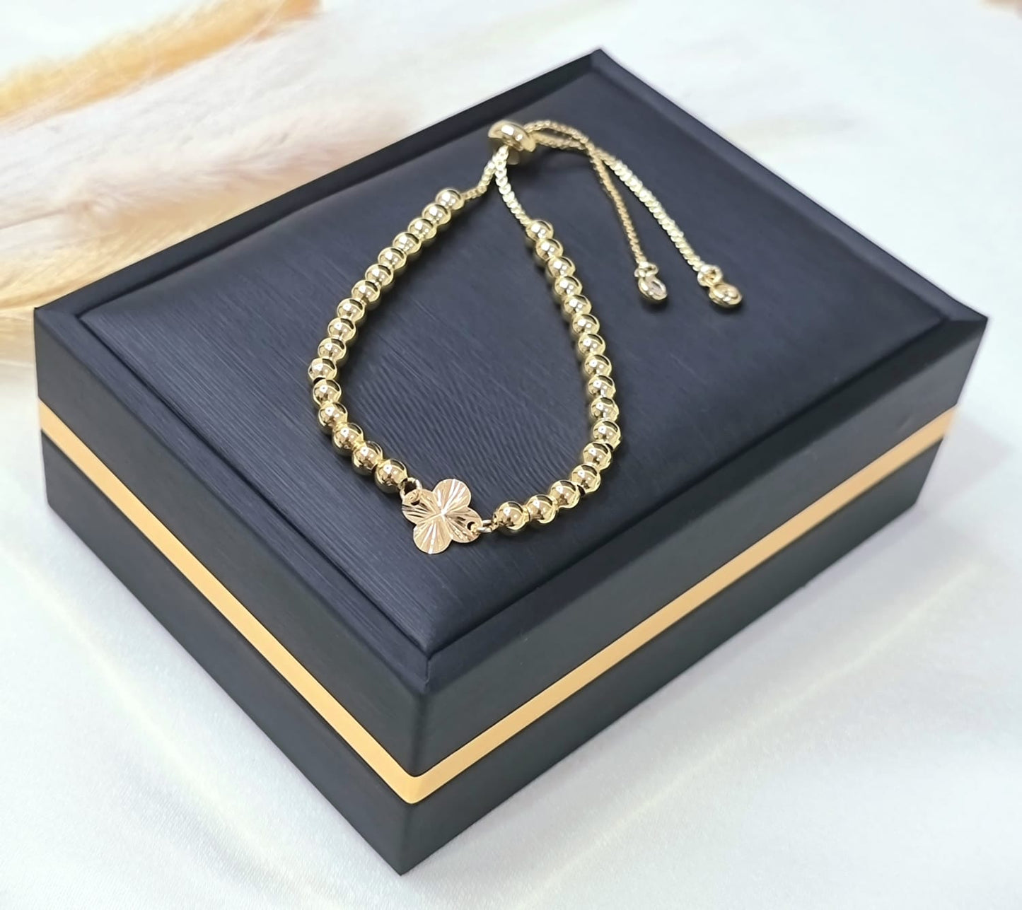 18K Pure Gold Multiple Design Seed Bracelets