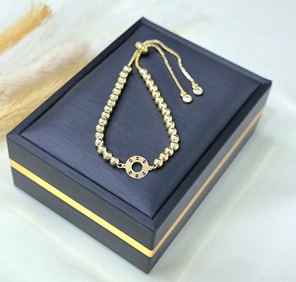 18K Pure Gold Multiple Design Seed Bracelets