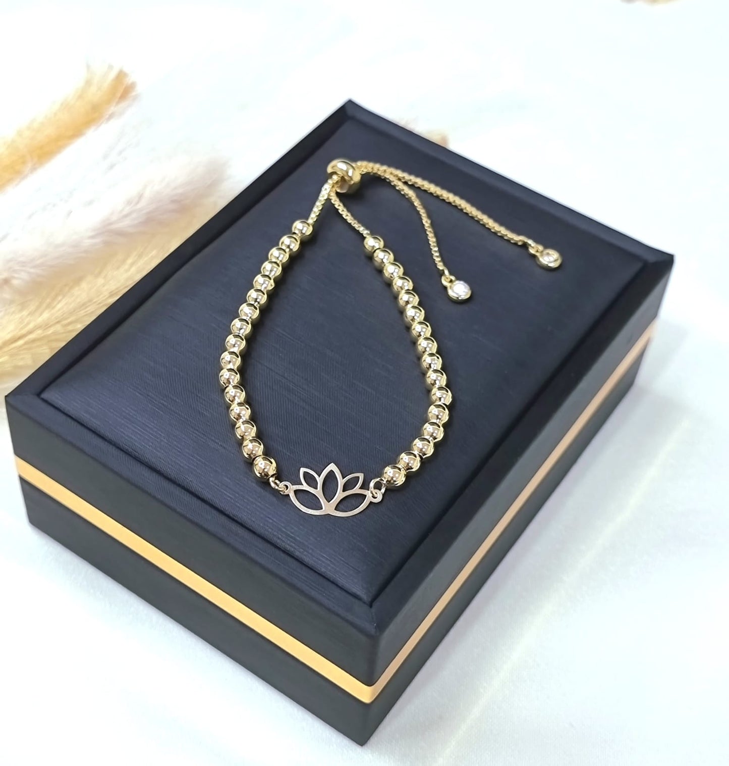 18K Pure Gold Multiple Design Seed Bracelets