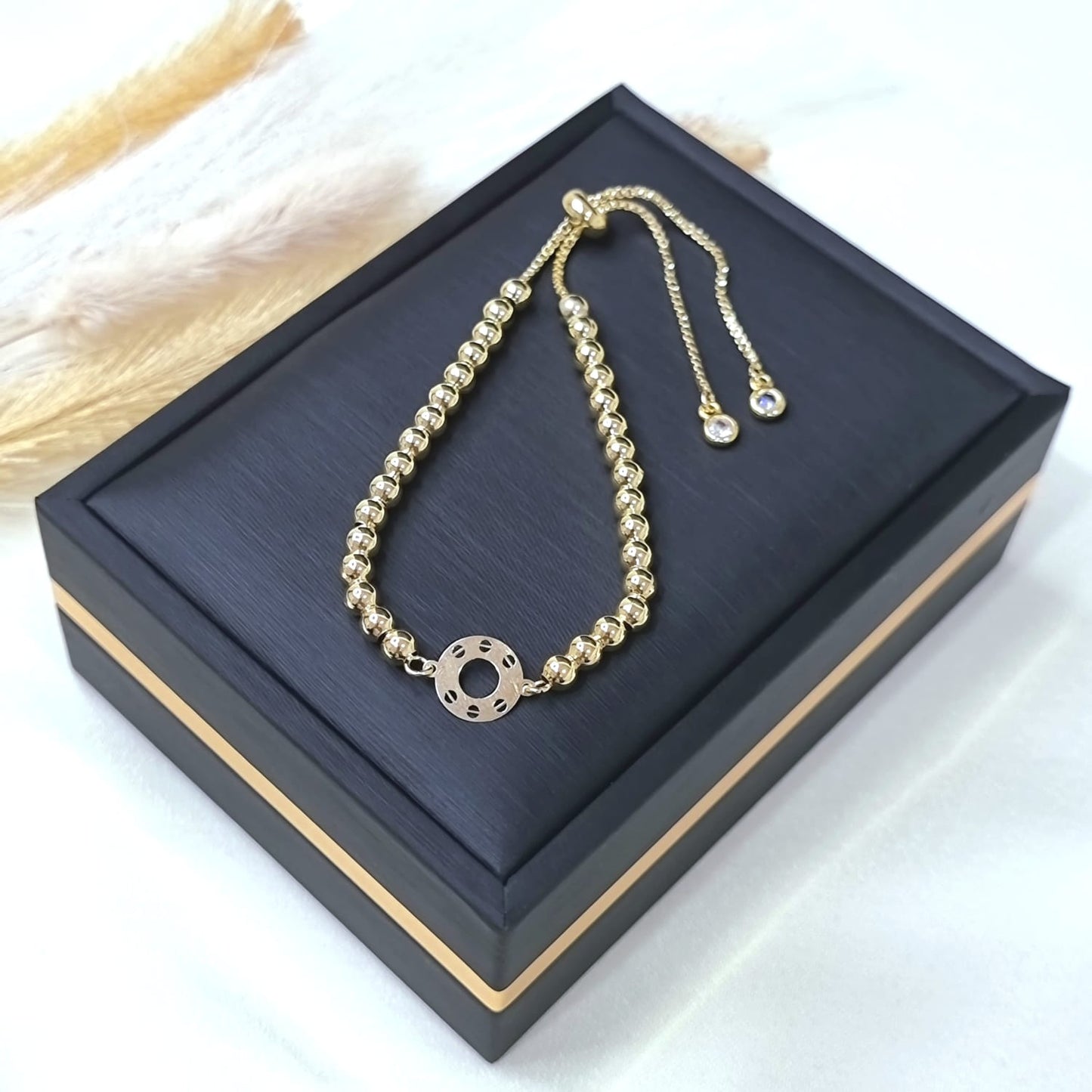 18K Pure Gold Multiple Design Seed Bracelets