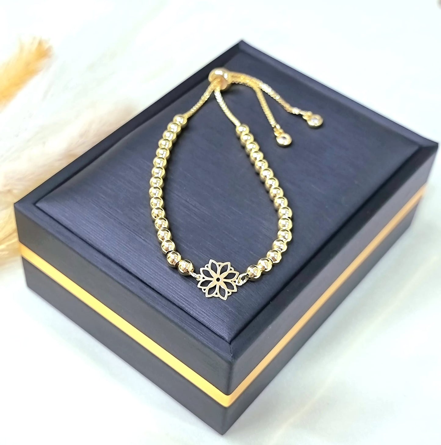 18K Pure Gold Multiple Design Seed Bracelets