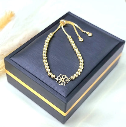 18K Pure Gold Multiple Design Seed Bracelets