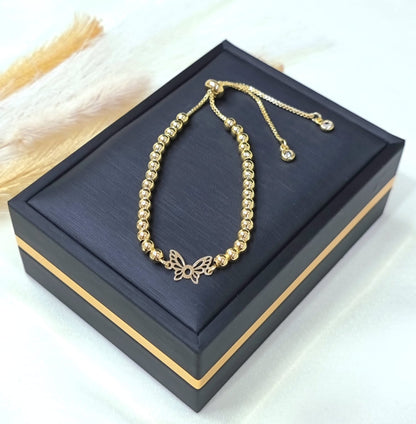 18K Pure Gold Multiple Design Seed Bracelets