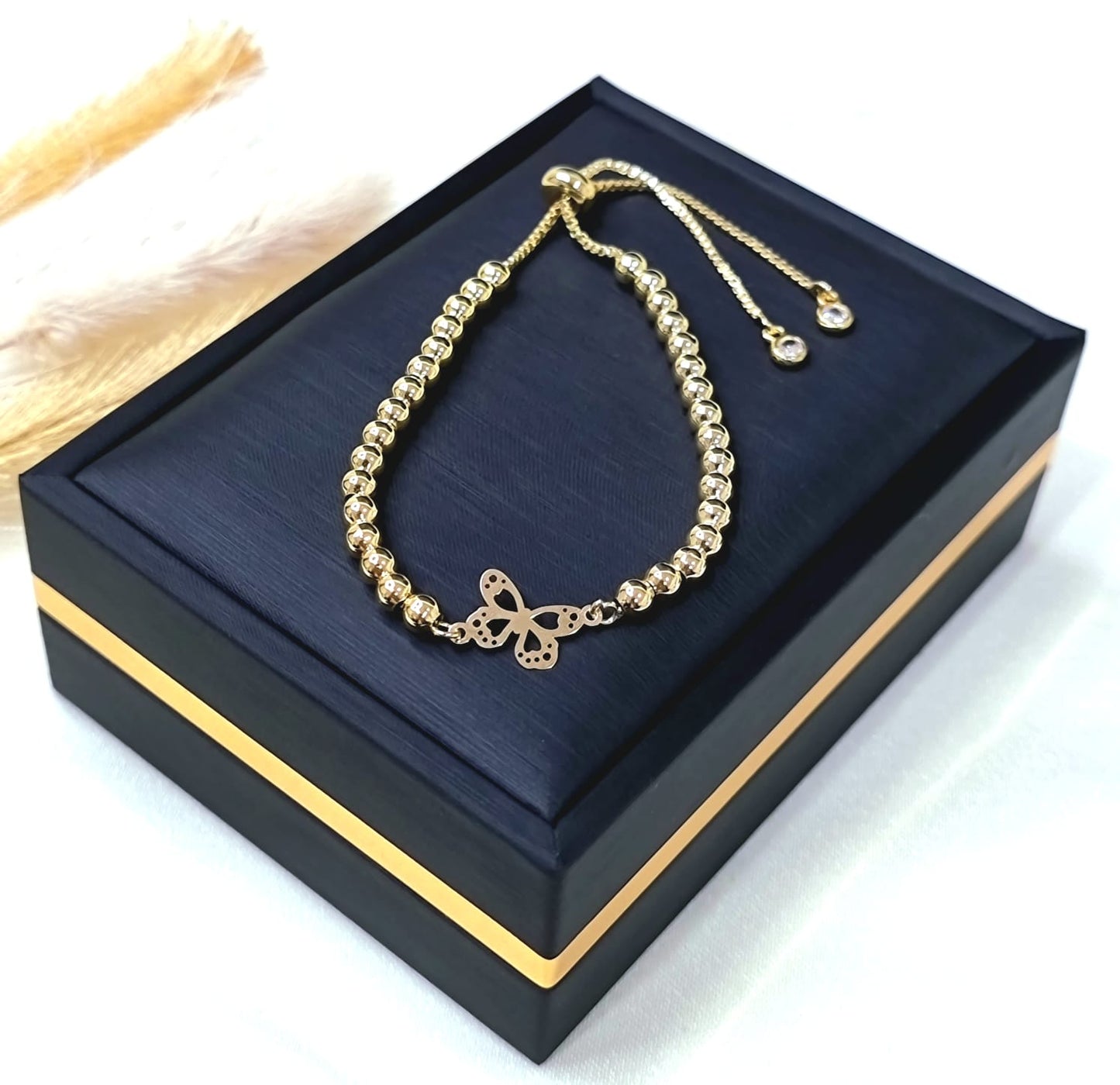 18K Pure Gold Multiple Design Seed Bracelets