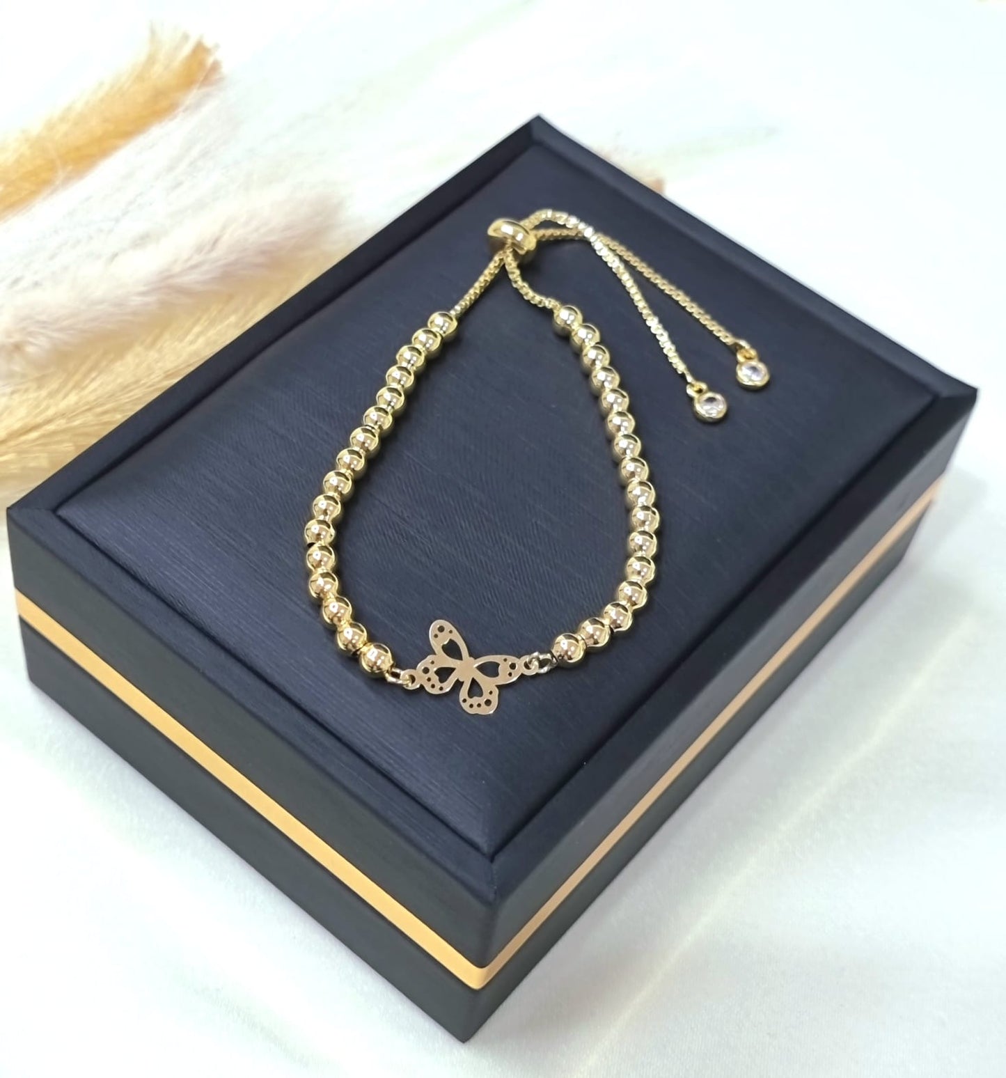 18K Pure Gold Multiple Design Seed Bracelets