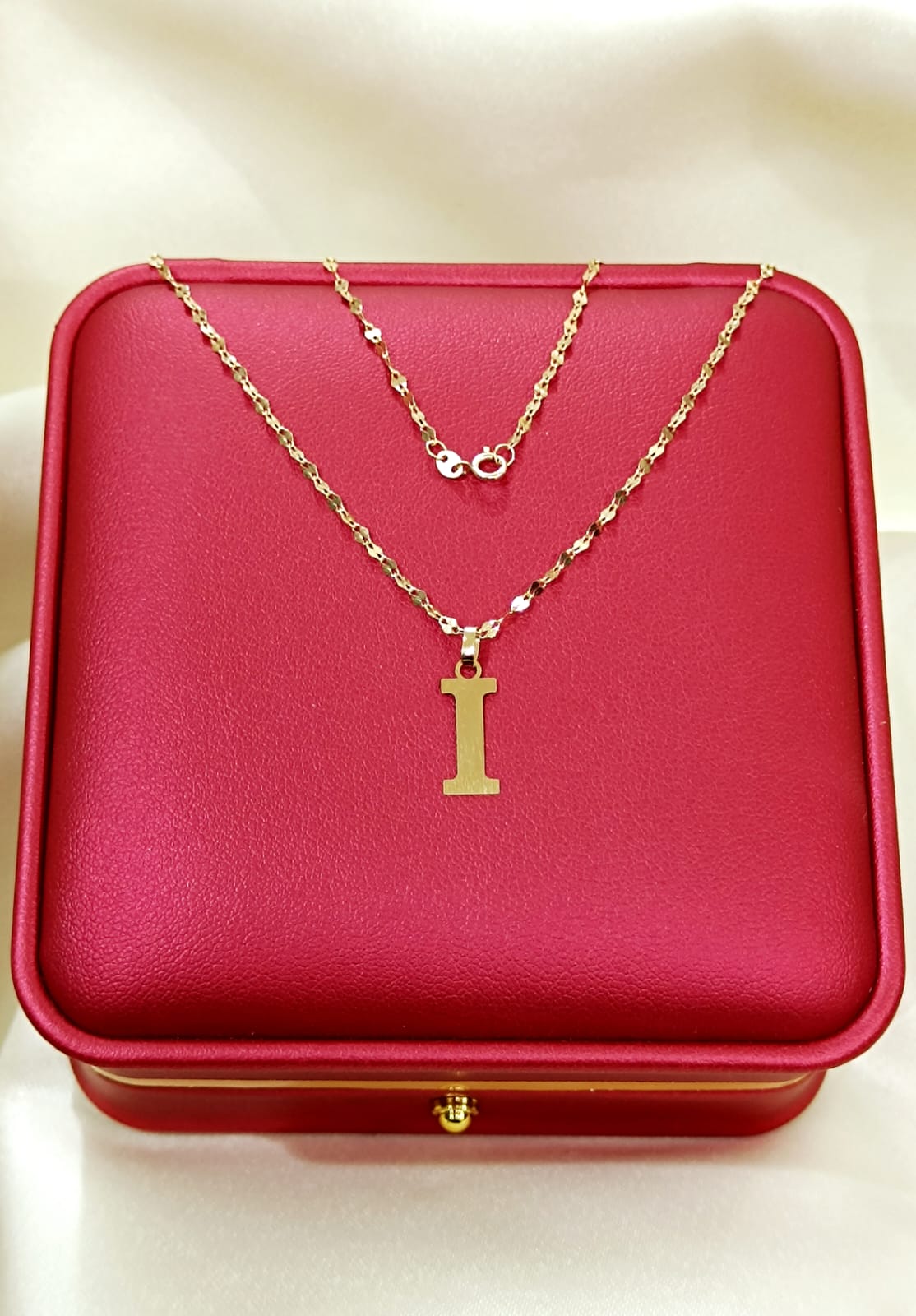 18K Pure Gold Letters Design Necklaces