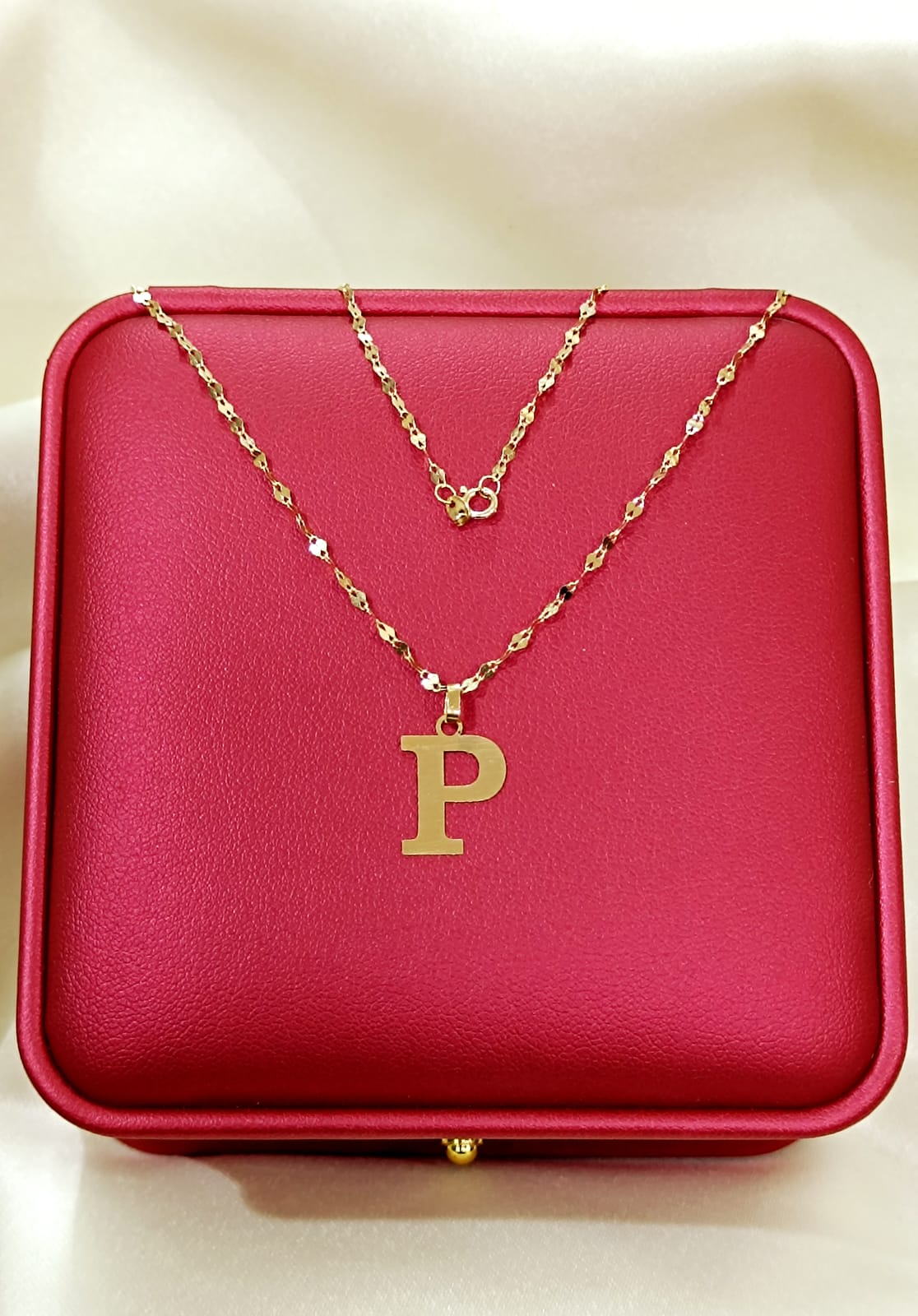 18K Pure Gold Letters Design Necklaces