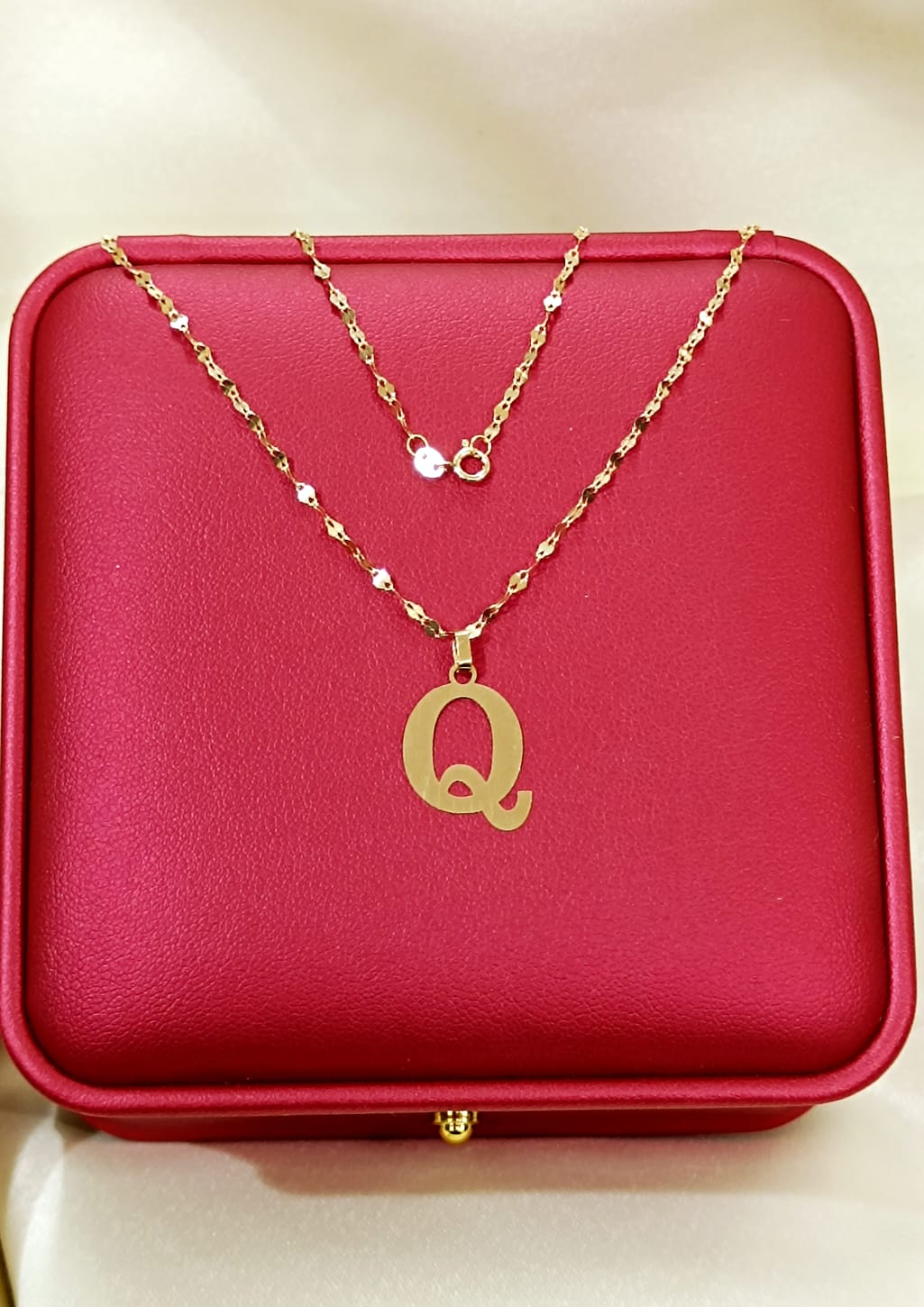 18K Pure Gold Letters Design Necklaces