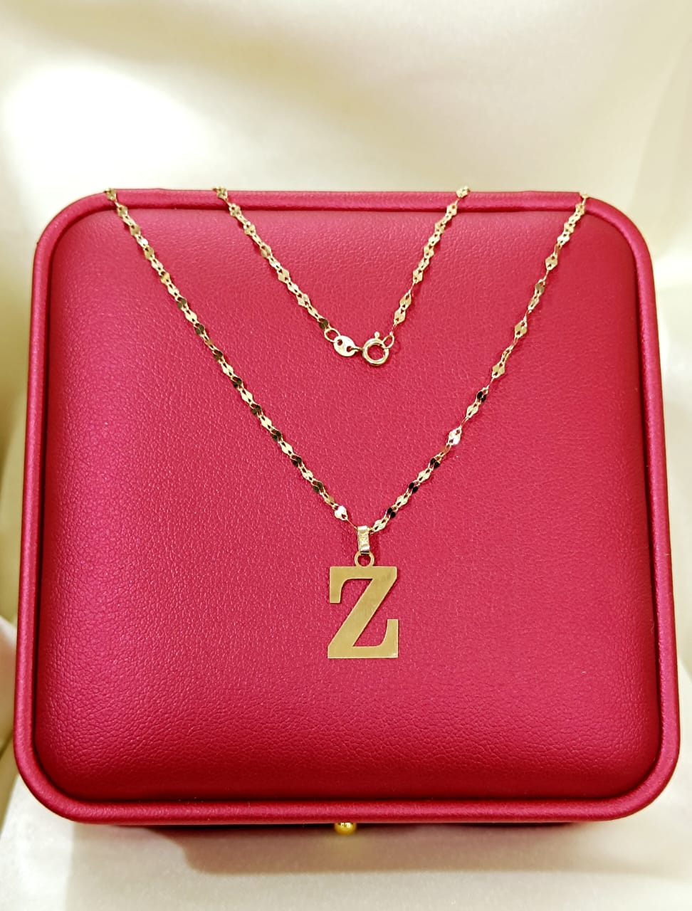 18K Pure Gold Letters Design Necklaces