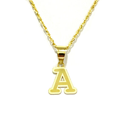 18K Pure Gold Letters Necklaces