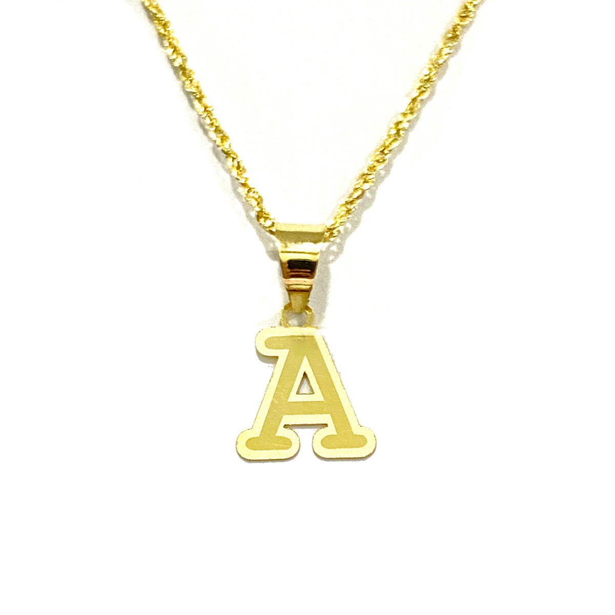 18K Pure Gold Letters Necklaces