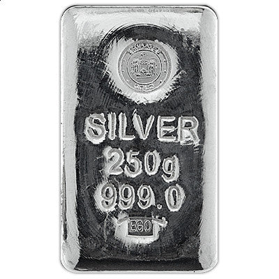 250 Gram Silver Bar Emirates Gold