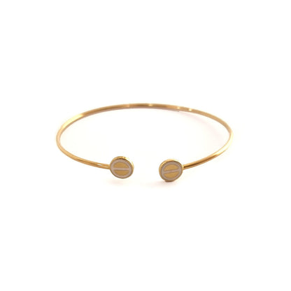 18K Pure Gold White Elegant Design Bangle | Bangle | 18K Gold Jewelry