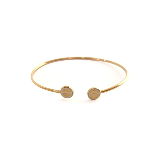 18K Pure Gold White Elegant Design Bangle | Bangle | 18K Gold Jewelry