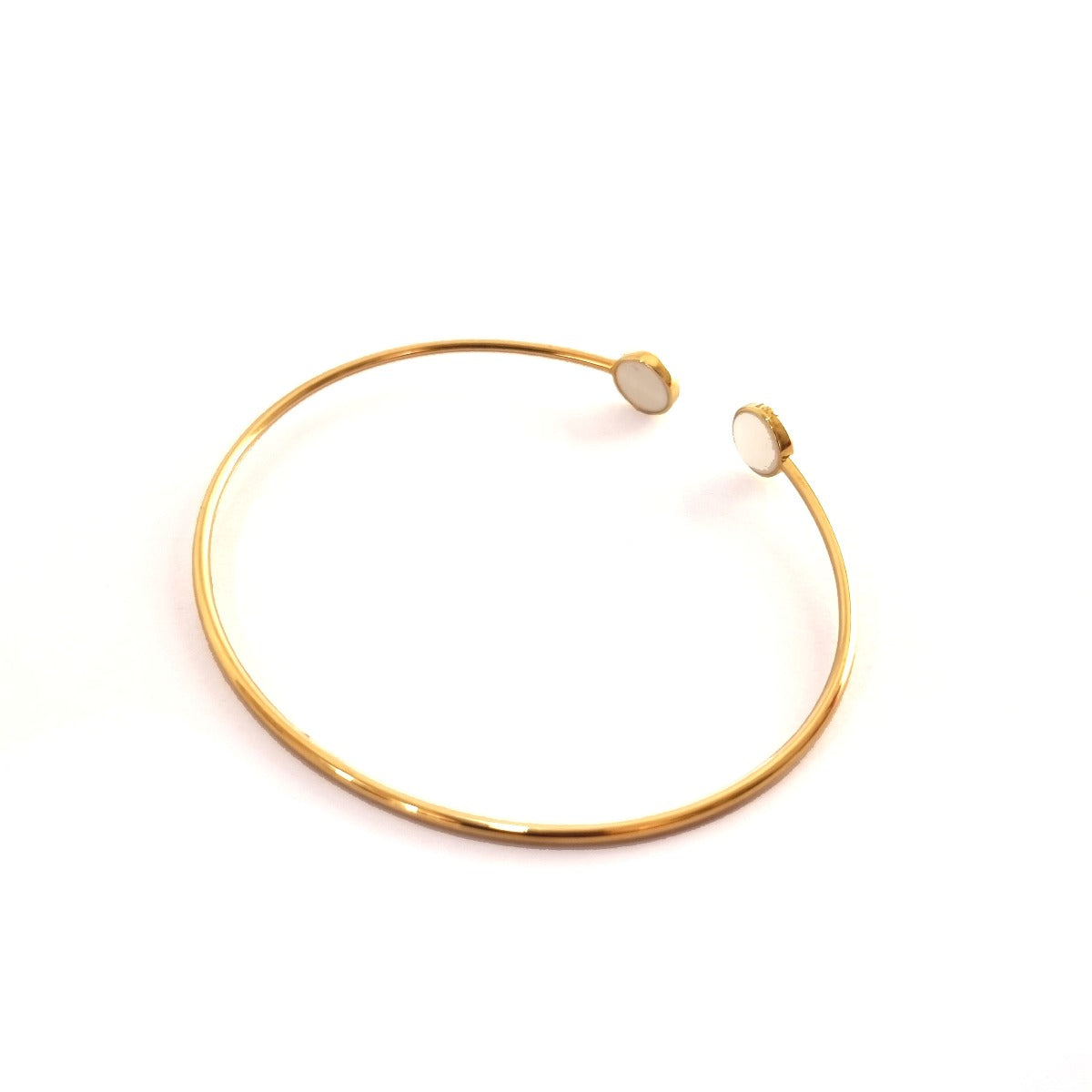 18K Pure Gold White Elegant Design Bangle | Bangle | 18K Gold Jewelry