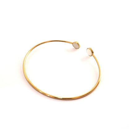 18K Pure Gold White Elegant Design Bangle | Bangle | 18K Gold Jewelry