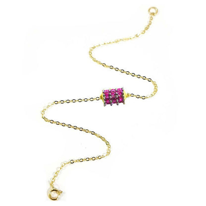 18K Pure Gold Pink Bracelet