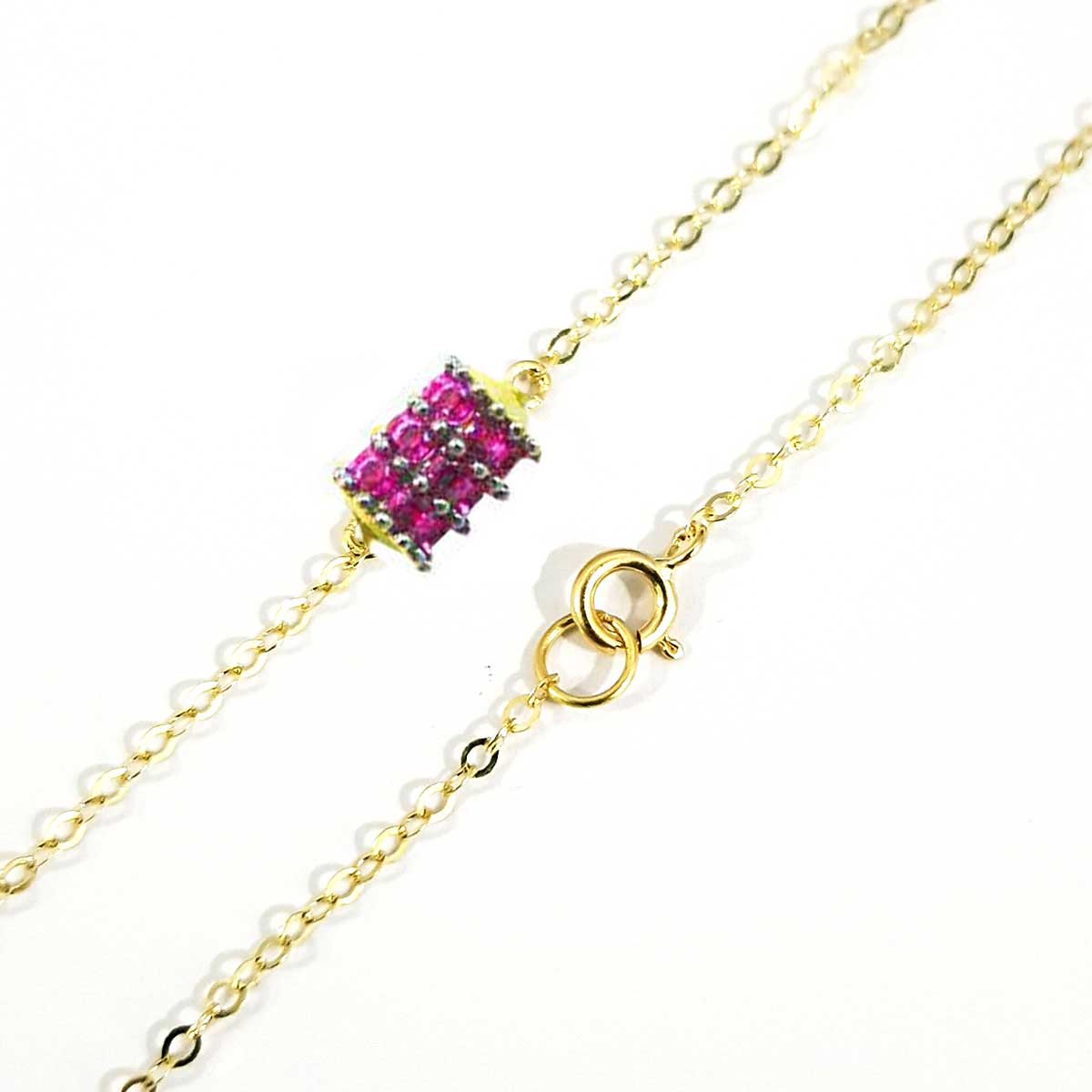 18K Pure Gold Pink Bracelet