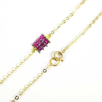 18K Pure Gold Pink Bracelet