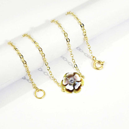 18K Pure Gold Crystal White Swarovski Bracelet | Bracelet | 18K Gold Jewelry