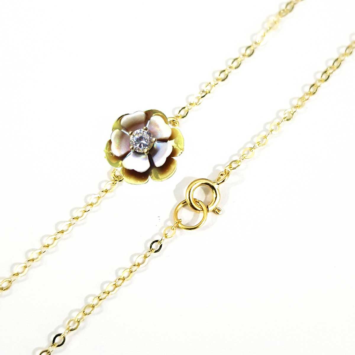 18K Pure Gold Crystal White Swarovski Bracelet | Bracelet | 18K Gold Jewelry