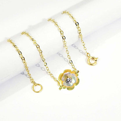 18K Pure Gold Milky White Swarovski Bracelet | Bracelet | 18K Gold Jewelry