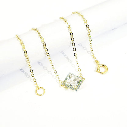 18K Pure Gold Crystal Stone Bracelet