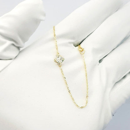 18K Pure Gold Crystal Stone Bracelet | Bracelet | 18K Gold Jewelry