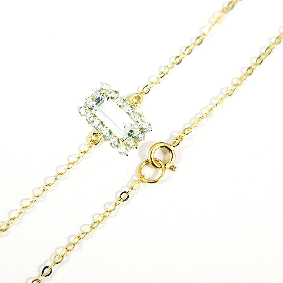 18K Pure Gold Crystal Stone Bracelet | Bracelet | 18K Gold Jewelry