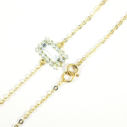 18K Pure Gold Crystal Stone Bracelet | Bracelet | 18K Gold Jewelry