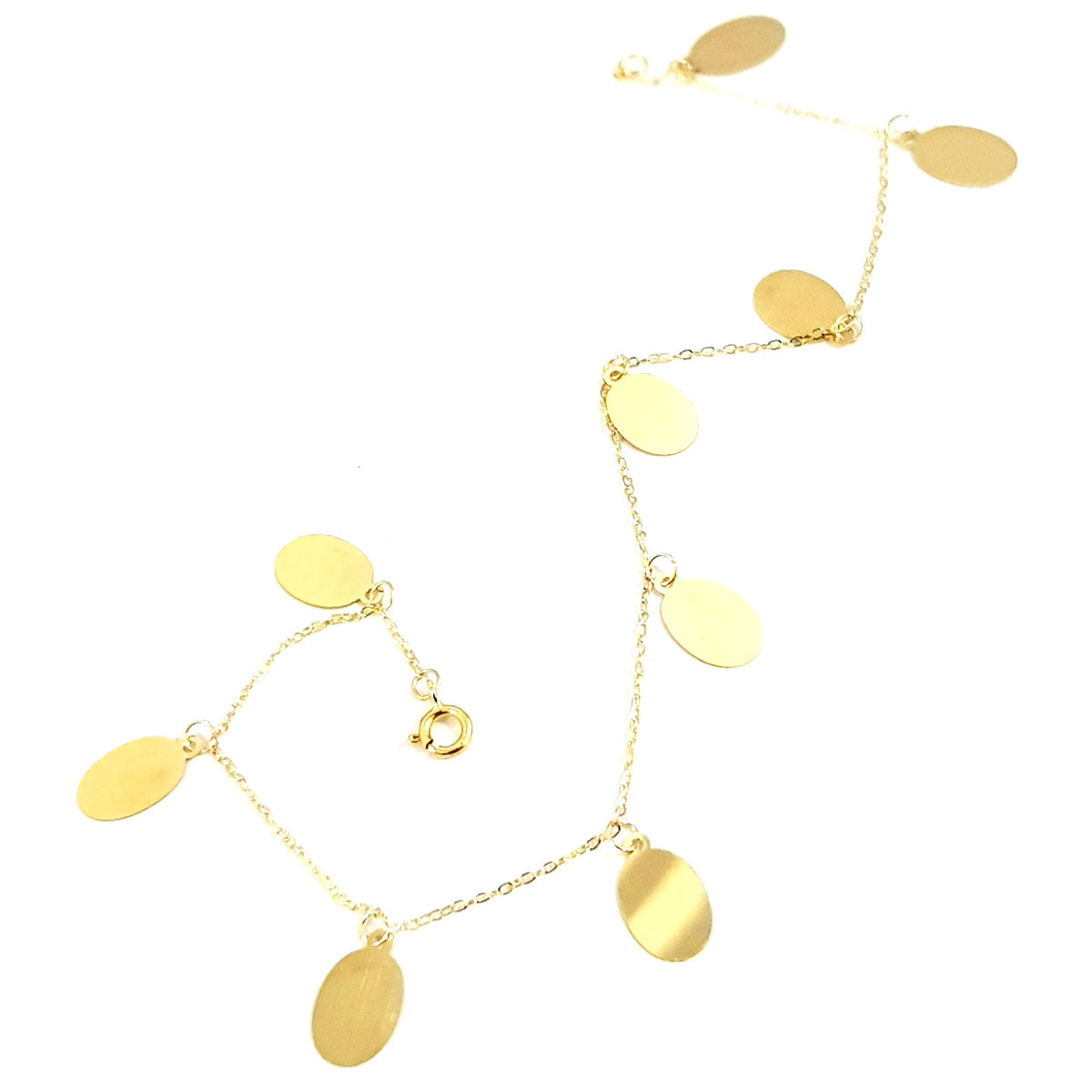 18K Pure Gold Oval Bracelet | Bracelet | 18K Gold Jewelry