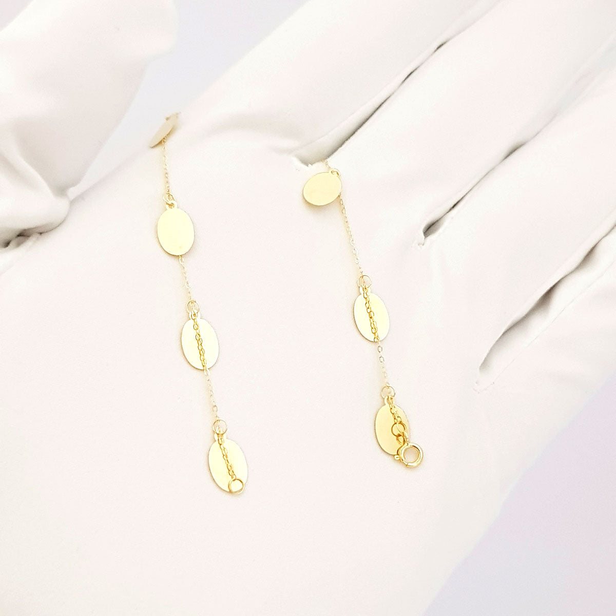 18K Pure Gold Oval Bracelet | Bracelet | 18K Gold Jewelry